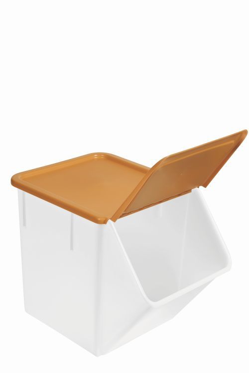 Bac à ingrédients 40 l avec couvercle basculant beige