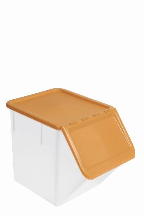 Bac à ingrédients empilable avec couvercle beige