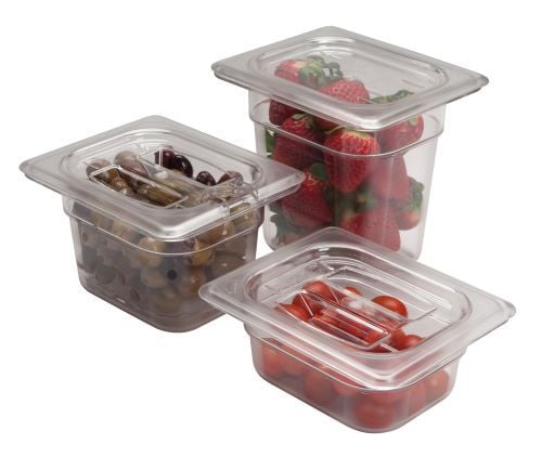 Bac gastro avec couvercle à poignée et sans poignée