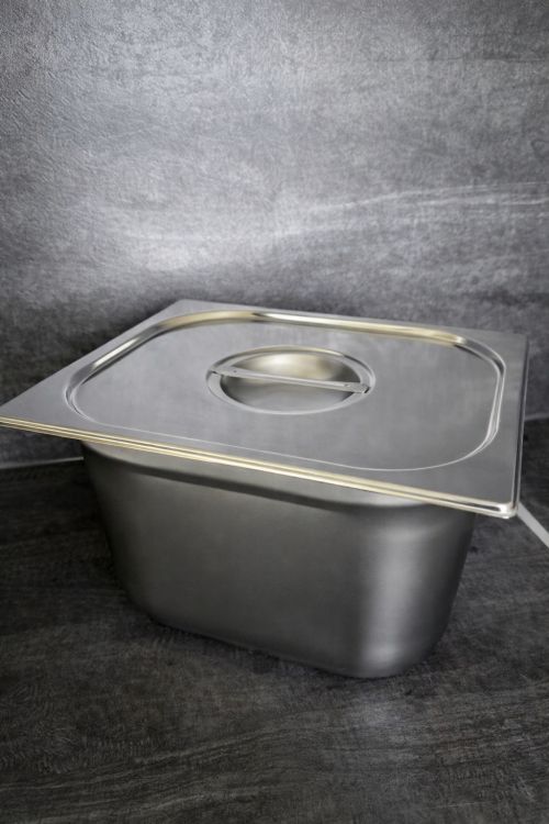 Bac gastro gn1/2 profondeur 200 mm avec couvercle inox