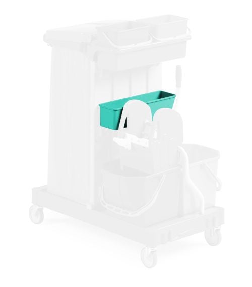 Bac latéral à 3 compartiments sur chariot de lavage