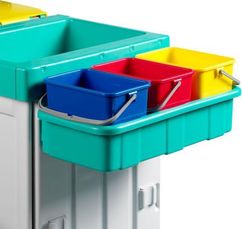 Bac latéral sur chariot avec seaux