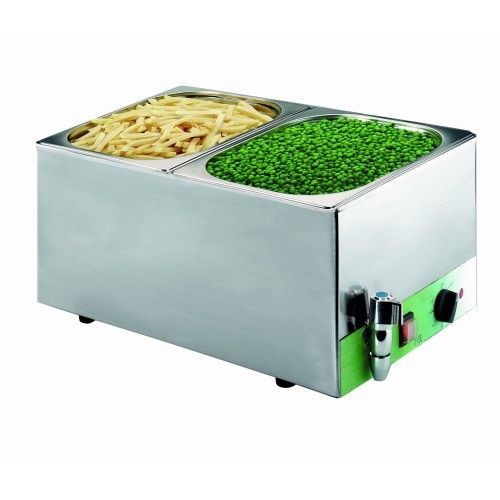 Bain marie électrique inox - 2 bacs gastro