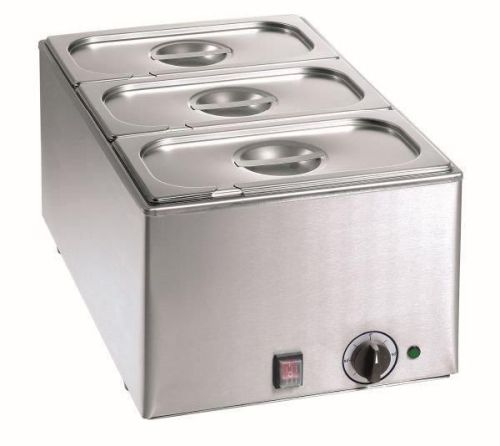 Bain marie professionnel inox 3 x GN 1/3