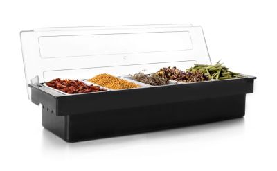 Boîte à condiments avec couvercle