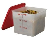 Boîte à provision en polypropylène avec couvercle rouge