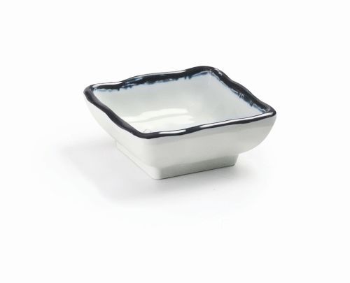 Bol à sauce en mélamine avec liseré noir