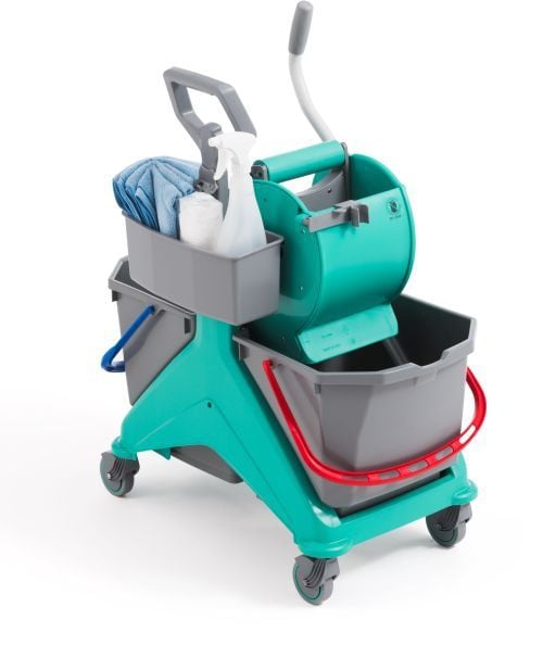 Cassette porte accessoires sur chariot de lavage