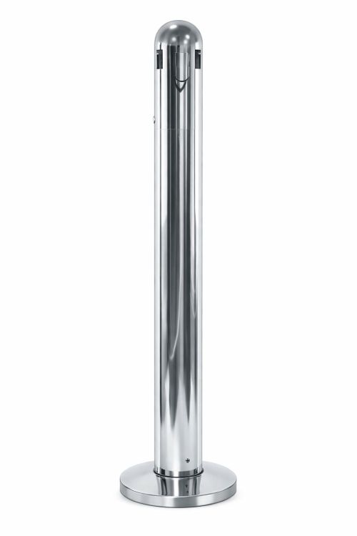 Cendrier 3 litres inox sur pied