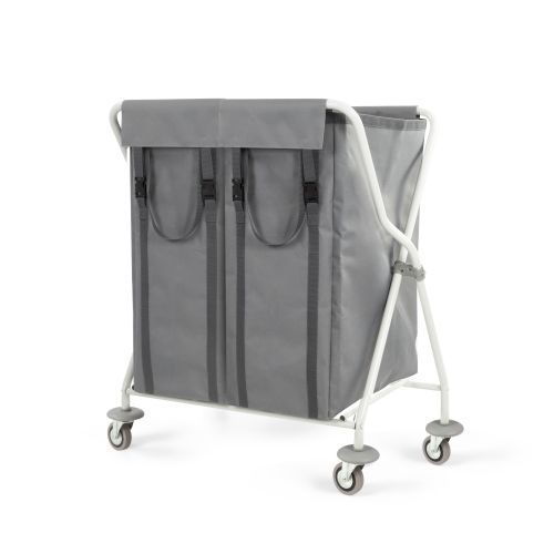 Chariot de collecte linge sale grande capacité 2 X 100 litres