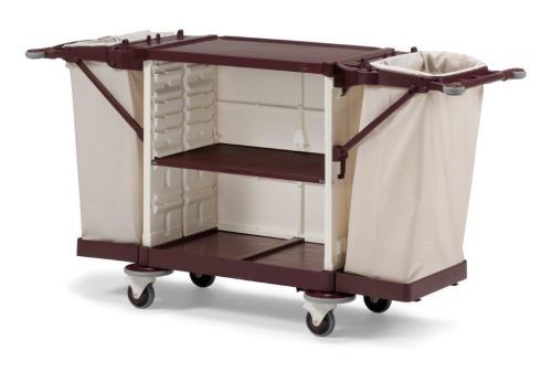 Chariot hôtelier prestige à 2 supports sacs pliables