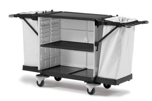 Chariot hôtelier prestige à 2 supports sacs pliables