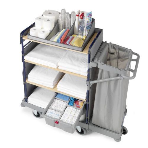 Chariot room service avec cassette de rangement