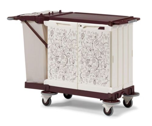 Chariot hôtelier avec support sac pliable