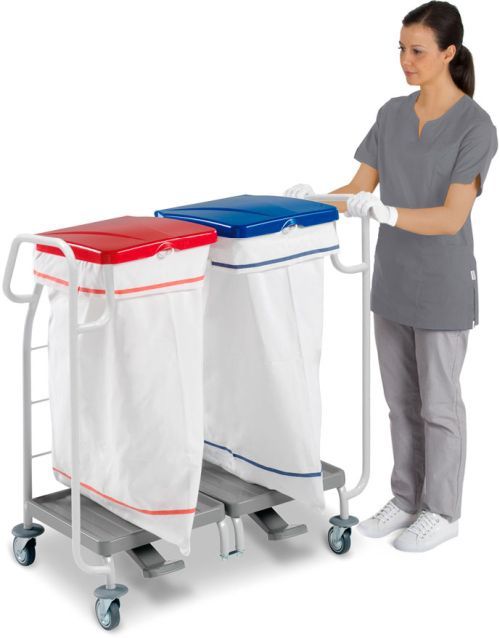 Chariot de linge sale avec poignée