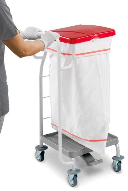 Chariot de linge sale avec poignée de transport ergonomique