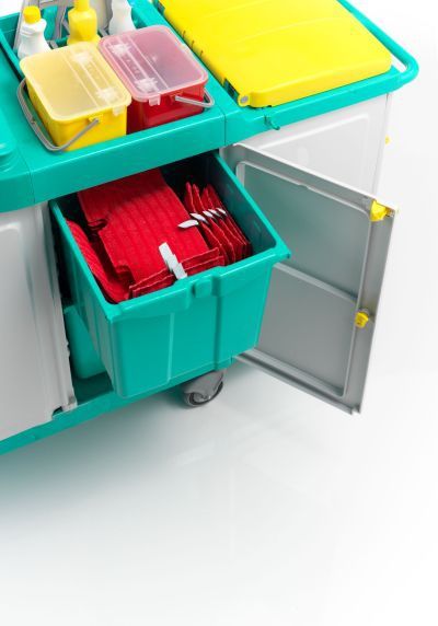 Chariot de stockage avec tiroir de 40l et franges