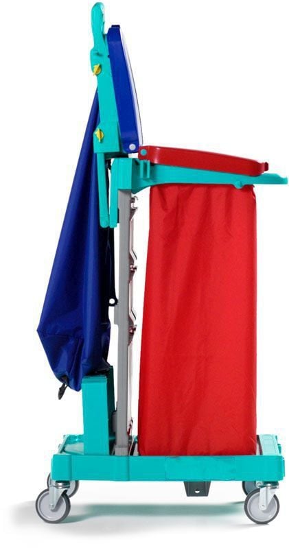 Chariot de tri des déchets pliable à 2 sacs compact