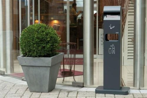 Collecteur cendrier sur poubelle de 600 mégots