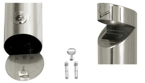 Clef pour collecteur mural pour mégot de cigarette en inox