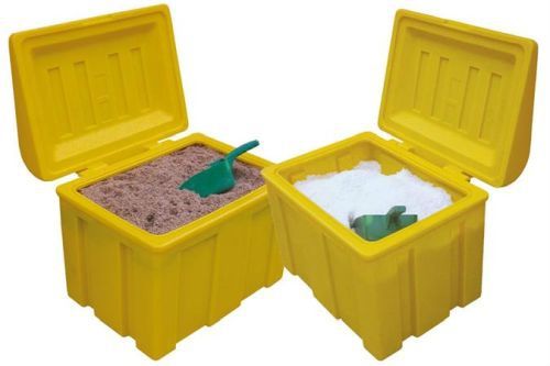 Conteneur bac à sel de déneigement de 110 l jaune