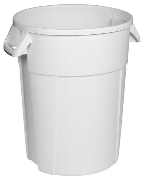 Conteneur rond de 85 litres qualité alimentaire - blanc
