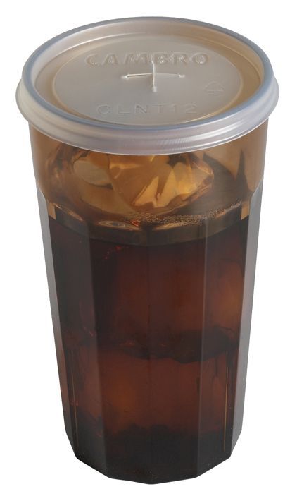 Couvercle jetable pour verre en plastique SAN de 373 ml