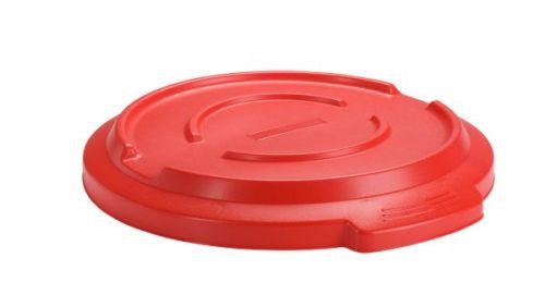 Couvercle rouge pour conteneur alimentaire rond 85 litres