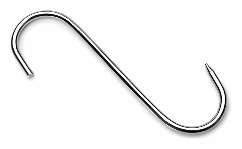 Crochet de boucher inox 1 ou 2 pointes