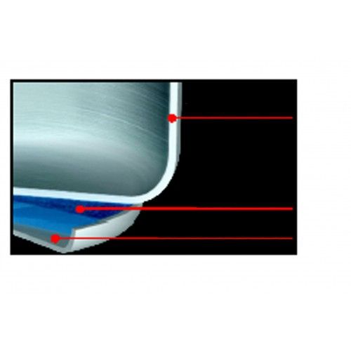 Détail de la poêle avec fond céramique