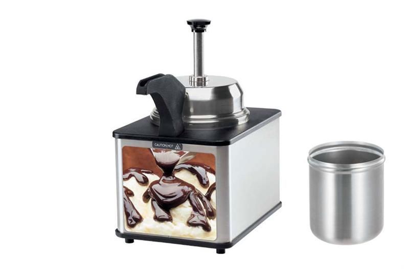 Distributeur de chocolat chaud avec pompe inox et bec verseur