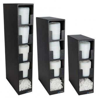 Distributeur de couvercles et pailles pour ventes à emporter