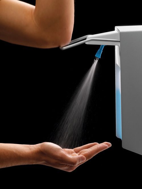 Distributeur de désinfectant au coude avec pompe