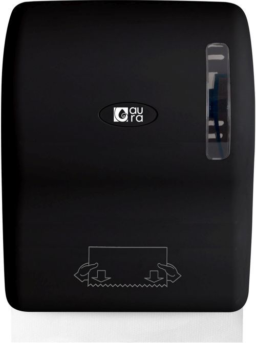Distributeur d'essuie mains à découpe automatique Luxe noir ABS