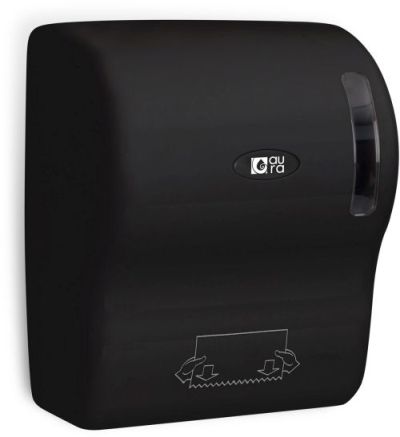 Distributeur rouleaux essuie mains découpe automatique Luxe noir