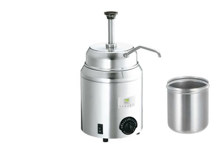 Distributeur de sauces bain marie avec pompe inox