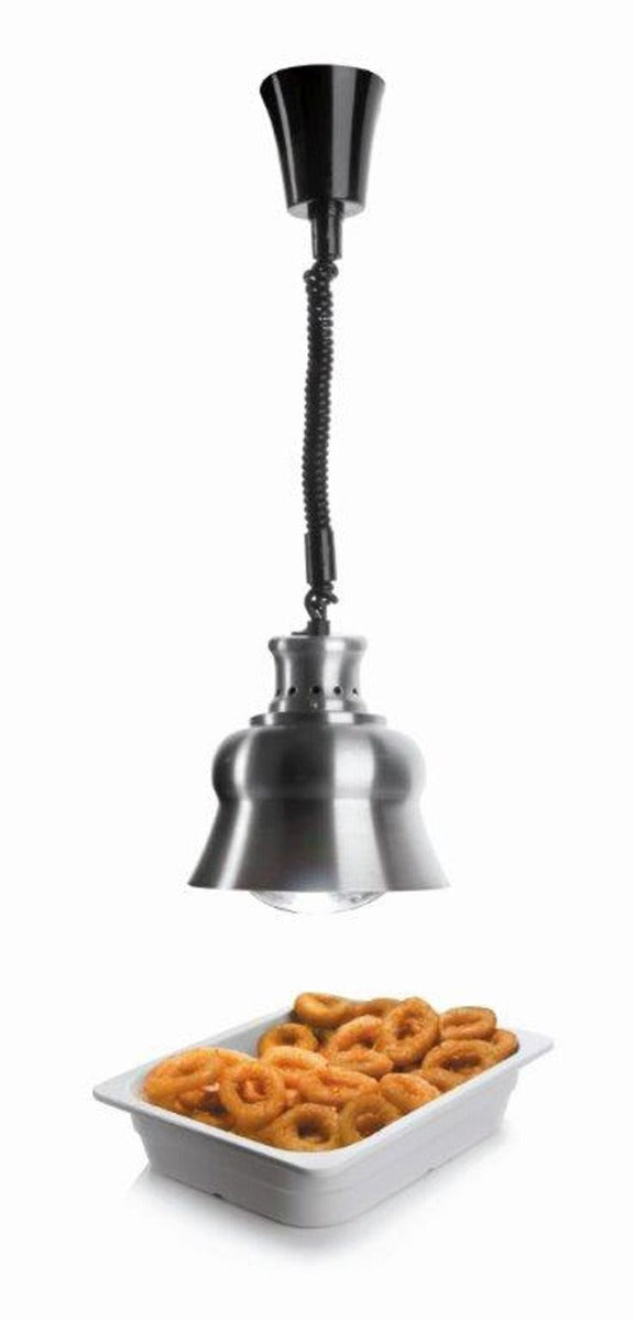 Lampe chauffe plat extensible en inox