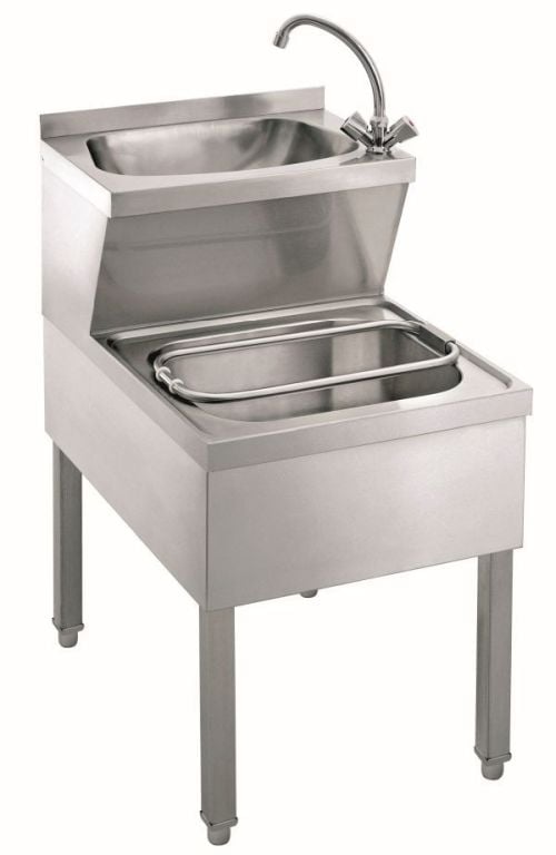 Lave mains inox avec évier