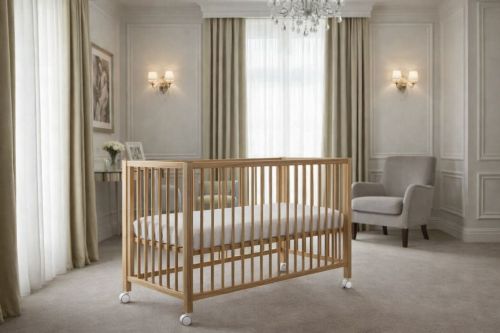 Lit bébé élégant avec roulettes pour hôtel haut de gamme