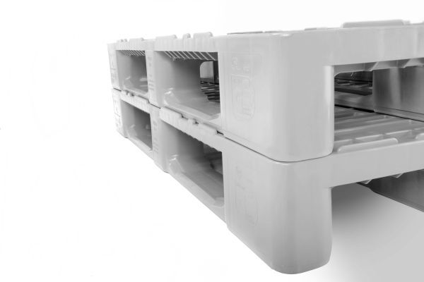 Palette de stockage alimentaire à bords anti dérapants