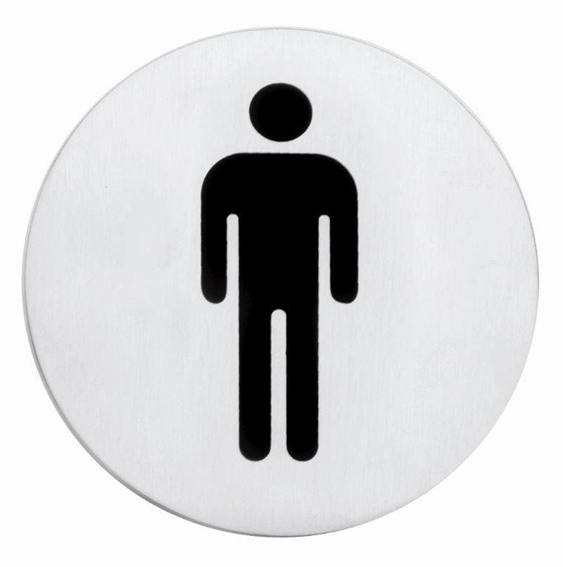Signalétique inox WC Hommes