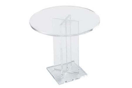 Pied rond pour plateau rehausse présentation buffet - hauteur 15 cm