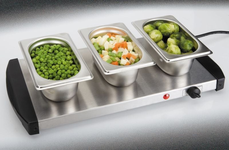 Plaque chauffante professionnelle pour bac GN 1/1