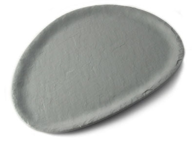 Plat ovale mélamine gris spatial