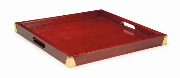 Plateau en bois naturel acajou pour hôtel haut de gamme