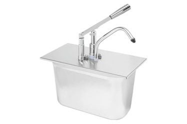 Pompe à sauce inox pour bac gastro GN 1/4