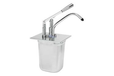 Pompe à sauce inox pour bac gastro GN 1/6