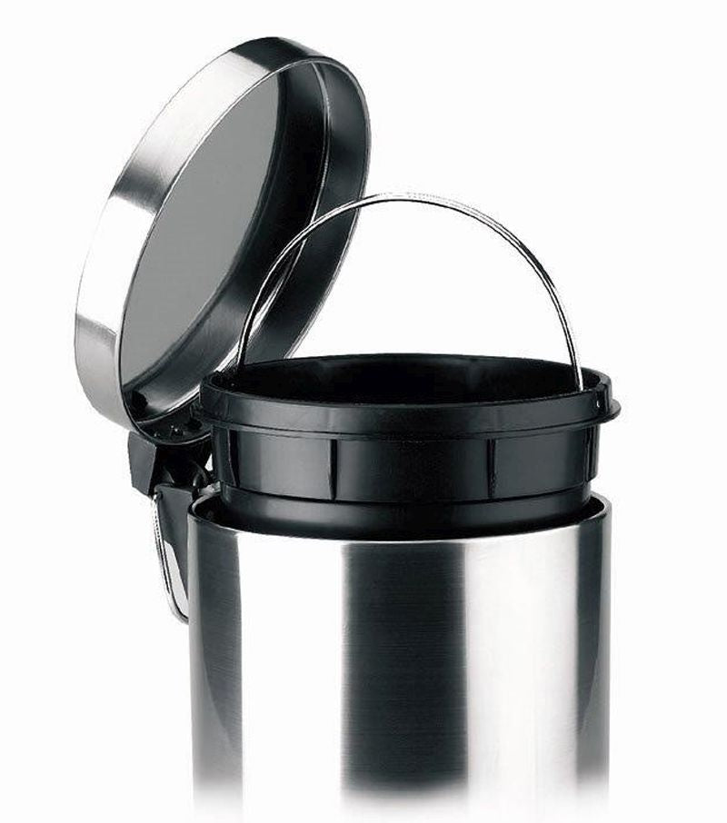 Poubelle à pédale inox avec seau intégré