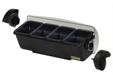 Présentoir à 4 bacs semi profonds larges