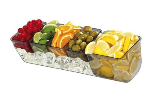 Présentoir à 5 bacs pour aliments frais